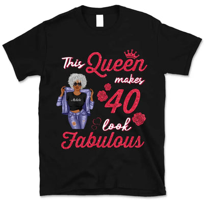 (Custom Age & Year) This Queen Makes 40 Fabulous Turning 40 Birthday Gift 40th Birthday Gifts Custom 1983 Personalized 40th Birthday Shirts For Her Hoodie Dreameris