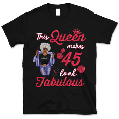 (Custom Age & Year) This Queen Makes 45 Fabulous Turning 45 Birthday Gift 45th Birthday Gifts Custom 1978 Personalized 45th Birthday Shirts For Her Hoodie Dreameris