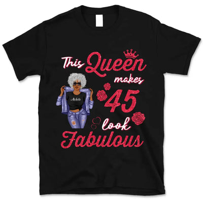 (Custom Age & Year) This Queen Makes 45 Fabulous Turning 45 Birthday Gift 45th Birthday Gifts Custom 1978 Personalized 45th Birthday Shirts For Her Hoodie Dreameris