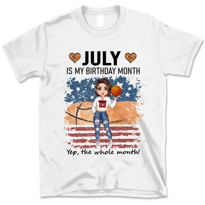 Personalized Custom July Birthday Shirt Basketball Mom Basketball Lovers Gift Sport Mom July Shirts For Women