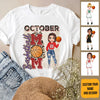 Personalized Custom October Birthday Shirt Basketball Mom Basketball Lovers Gift Sport Mom October Shirts For Women