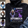 Capricorn Personalized December Birthday Gift For Her Custom Birthday Gift Black Queen Customized January Birthday T-Shirt Hoodie Dreameris