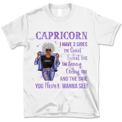 Zodiac Capricorn Personalized January Birthday Gift For Her Custom Birthday Gift Customized December Birthday T-Shirt Hoodie Dreameris