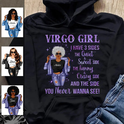 Zodiac Virgo Personalized August Birthday Gift For Her Custom Birthday Gift Customized September Birthday T-Shirt Hoodie Dreameris