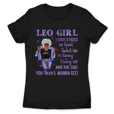 Zodiac Leo Personalized August Birthday Gift For Her Custom Birthday Gift Customized July Birthday T-Shirt Hoodie Dreameris