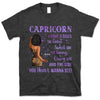 Capricorn Girl Personalized January Birthday Gift For Her Custom Birthday Gift Black Queen Customized December Birthday T-Shirt Hoodie Dreameris