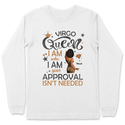 Zodiac Virgo Personalized September Birthday Gift For Her Custom Birthday Gift Black Queen Customized August Birthday T-Shirt Hoodie Dreameris