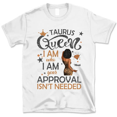 Zodiac Taurus Personalized May Birthday Gift For Her Custom Birthday Gift Black Queen Customized April Birthday T-Shirt Hoodie Dreameris
