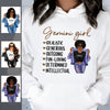 Zodiac Gemini Personalized May Birthday Gift For Her Custom Birthday Gift Black Queen Customized June Birthday T-Shirt Hoodie Dreameris