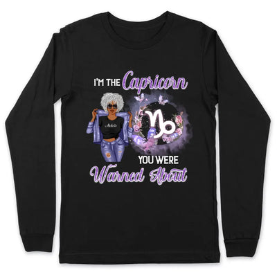 Flower Capricorn Personalized December Birthday Gift For Her Custom Birthday Gift Black Queen Customized January Birthday T-Shirt Hoodie Dreameris