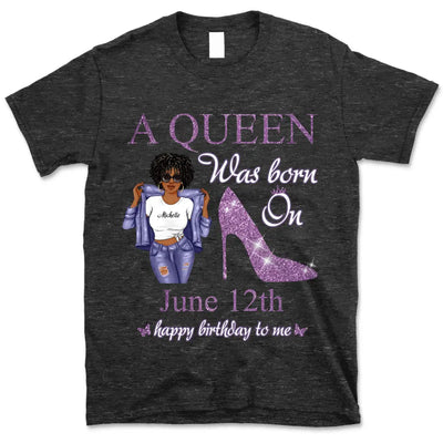 (Custom Birth Date) November Girl Personalized November Birthday Gift For Her Black Queen Custom Birthday Shirt November Girl Hoodie Dreameris