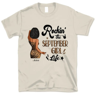 Rocking The September Girl Life Personalized September Birthday Gift For Her Custom Birthday Gift Customized Birthday Shirt Dreameris