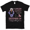 (Custom Birth Date) Capricorn Personalized December Birthday Gift For Her Custom Birthday Gift Black Queen Customized January Birthday T-Shirt Hoodie Dreameris