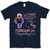 (Custom Birth Date) Pisces Personalized February Birthday Gift For Her Custom Birthday Gift Black Queen Customized March Birthday T-Shirt Hoodie Dreameris