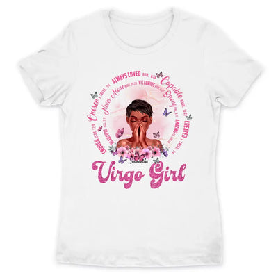 Virgo Christian God Says You Are Personalized September Birthday Gift For Her Custom Birthday Gift Black Queen Customized August Birthday T-Shirt Hoodie Dreameris