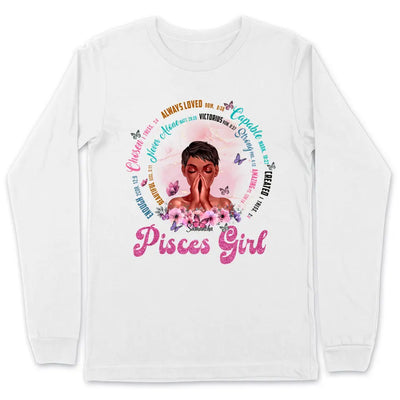 Pisces Christian God Says You Are Personalized March Birthday Gift For Her Custom Birthday Gift Black Queen Customized February Birthday T-Shirt Hoodie Dreameris