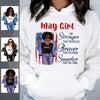May Girl American Flag Personalized May Birthday Gift For Her Black Queen Custom May Birthday Shirt