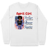 April Girl American Flag Personalized April Birthday Gift For Her Black Queen Custom April Birthday Shirt