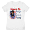 February Girl American Flag Personalized February Birthday Gift For Her Black Queen Custom February Birthday Shirt
