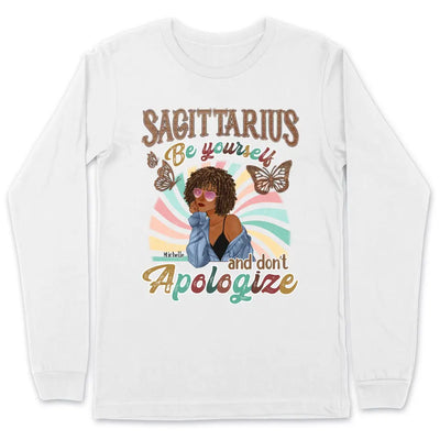 Sagittarius Be Yourself Retro Vintage Personalized November Birthday Gift For Her Custom Birthday Gift Black Queen Customized December Birthday T-Shirt Hoodie Dreameris
