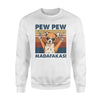Vintage Retro Chihuahua Pew Pew Madafakas Gift Dog Lovers - Premium Crew Neck Sweatshirt - Dreameris