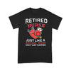 Retired Nurse Just Like A Regular Nurse Only Way Happier Heart Retirement - Premium T-shirt - Dreameris