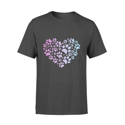 FF Holographic Style Heart Made Of Paws Standard Men T-shirt - Dreameris