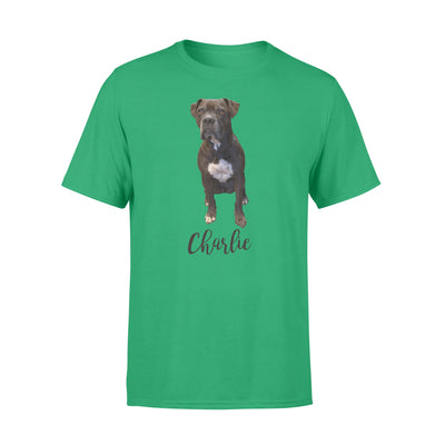 Charlie - Custom illustrated Pet Personalized - T- Shirt - Dreameris