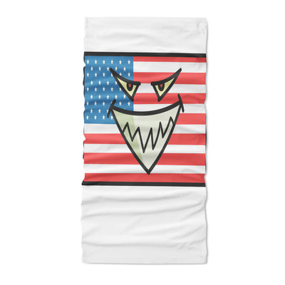 Devil american flag cartoon - Neck Gaiter - Dreameris