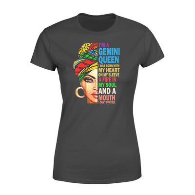 I Am A Gemini Queen Black Women Gift - Premium Women's T-shirt - Dreameris