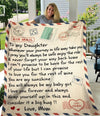 Air Mail To My Daughter Whenever Your Journey In Life May Take You Love Mom Fleece Blanket - Dreameris
