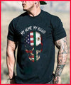 America My Home Mexico My Blood Skull With Flags Gift For Mexican Standard/Premium T-Shirt - Dreameris