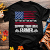 American Flag Bean Support Your Local Farmer Standard T-Shirt - Dreameris