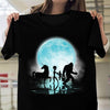 American Myths Bigfoot Monster Alien Unicorn Walking Under Moonlight Funny Standard Men T-shirt - Dreameris