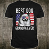 Best Podengo Pequenos Dog Grandpa American Flag Gift Dog Lover T shirt - Dreameris