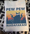 Cat Pew Pew Madafakas Vintage Standard Men T-shirt - Dreameris
