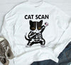 Cat Scan Cat Xray Skeleton Funny Cute Gift For Cat Lovers Standard Crew Neck Sweatshirt - Dreameris
