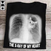 Cat The X-Ray Of My Heart For Lovers Cotton T-Shirt - Dreameris