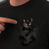 Cute Black Cat In Pocket Cat Lovers Standard Men T-shirt - Dreameris