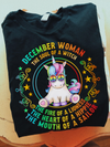December Girl The Soul of A Witch Peace Unicorn Hippie Birthday Gift Standard/Premium T-Shirt Hoodie - Dreameris