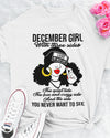 December Girl With 3 Sides Birthday Gift Standard/Premium T-Shirt Hoodie - Dreameris