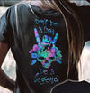 Dont Be A Lady Be A Legend Rock Skull Flowers Cotton T Shirt - Dreameris
