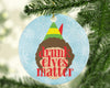 Drunk Elves Matter Funny Christmas Funny Saying Quotes-Circle Ornament - Dreameris