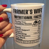 Farmer's Wife Nutritional Facts Serving Size 1 Amazing Woman Mug - Dreameris