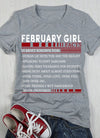 February Girl Fact Funny February Birthday Gift For Women Standard/Premium Women T-Shirt Hoodie - Dreameris