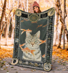 Fish And Grumpy Cat Gift For Cat Lovers Fleece/Sherpa Blanket - Dreameris