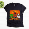 Funny Dachshunds Trick Or Treat Halloween Pumpkin Gift T shirt - Dreameris