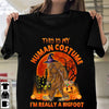 Halloween Pumpkin This Is My Human Costume I'm Really A Bigfoot Standard Men T-shirt - Dreameris
