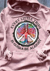 Hippie Symbol Every Little Thing Is Gonna Be Alright Motivational Standard Hoodie - Dreameris