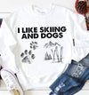 I Like Skiing And Dogs Standard Crew Neck Sweatshirt - Dreameris